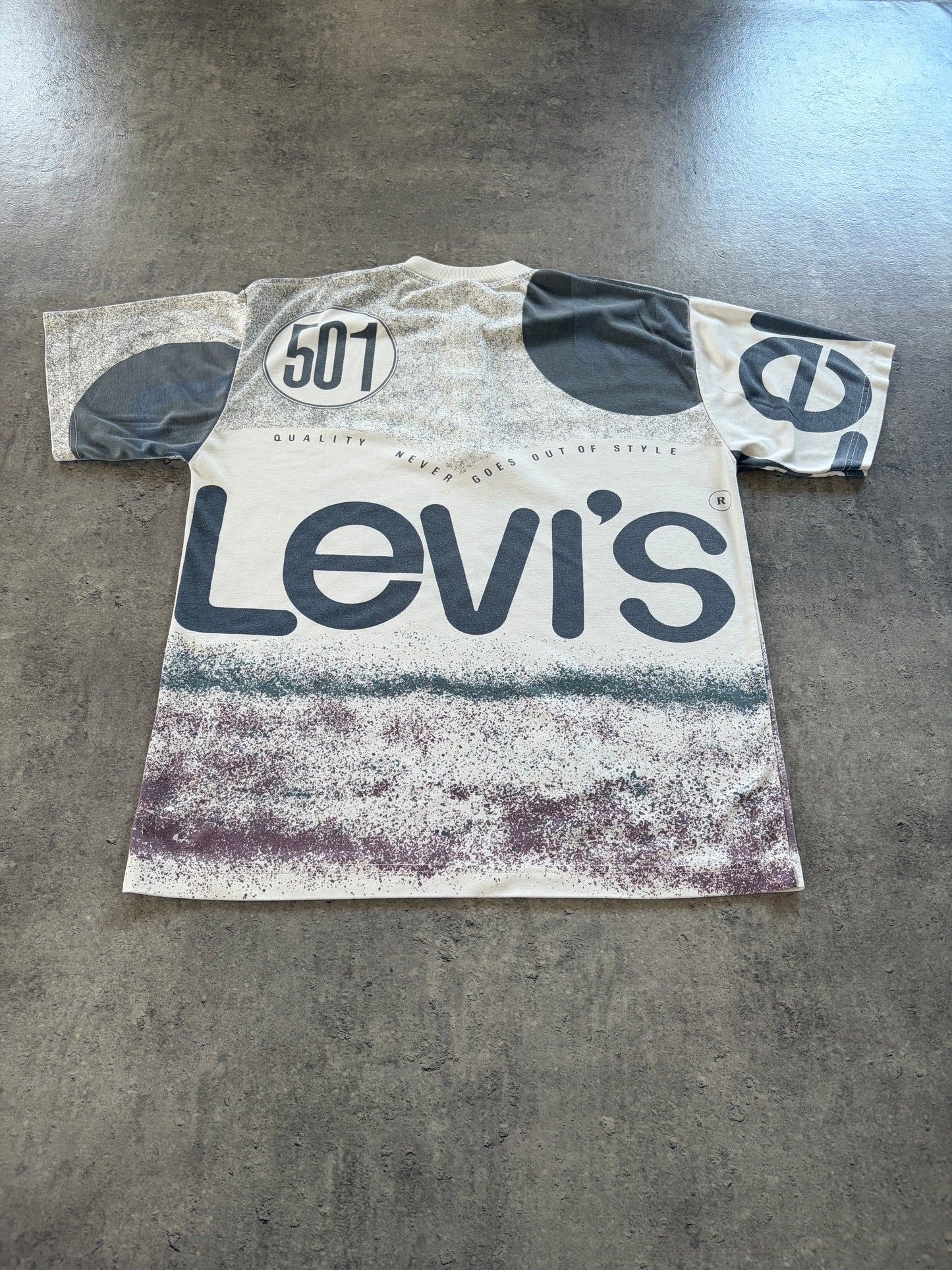 Vintage White T-Shirt Levi’s 1986 Rare True Vintage Aop