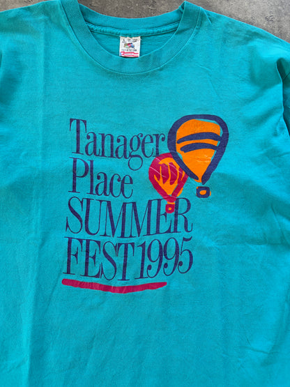 Vintage Blue T-Shirt 1995 Rare Single Stitch USA