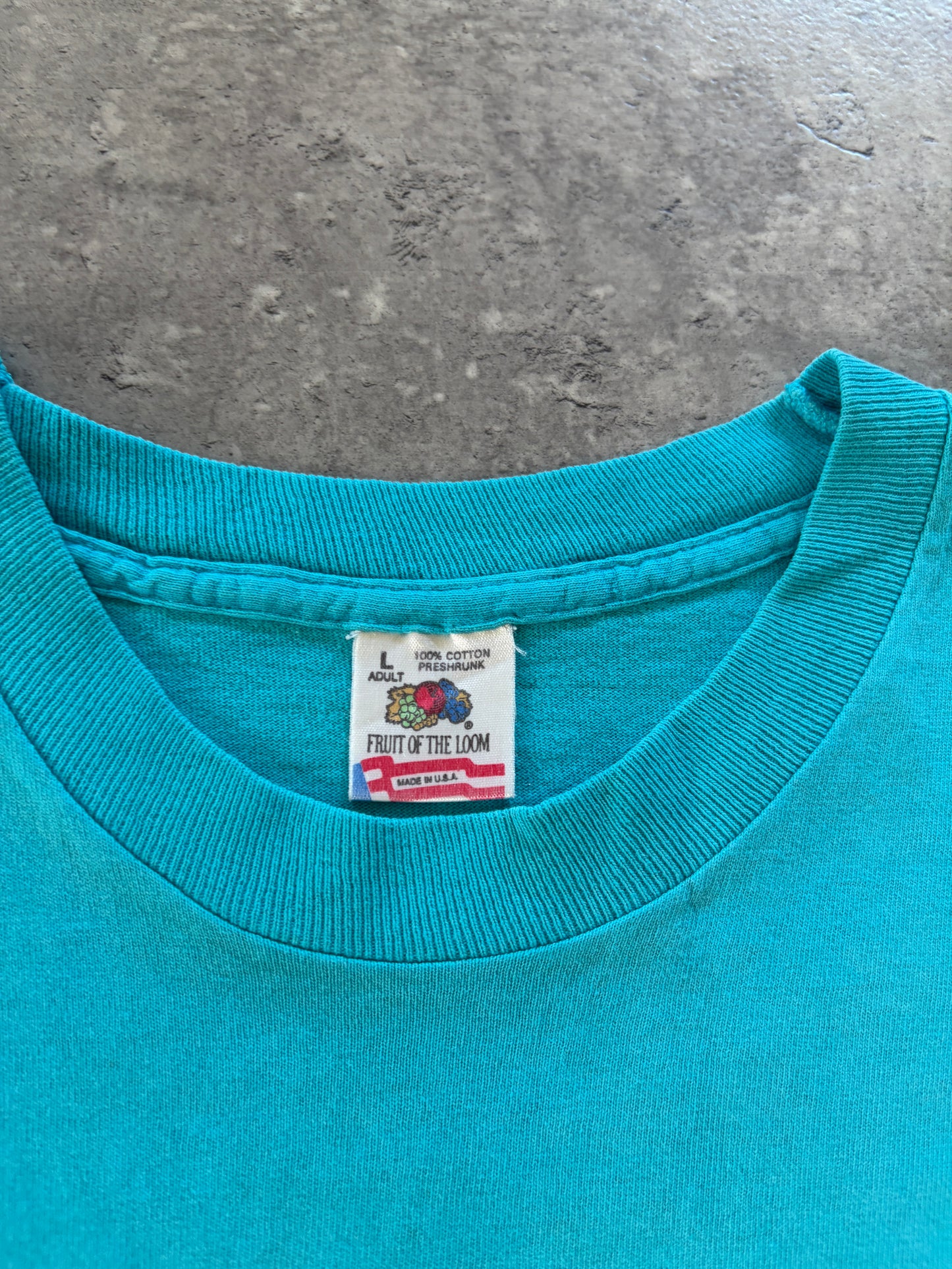 Vintage Blue T-Shirt 1995 Rare Single Stitch USA