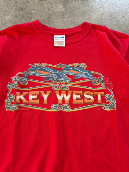 Vintage Red T-Shirt Key West 2008 Promo 90s