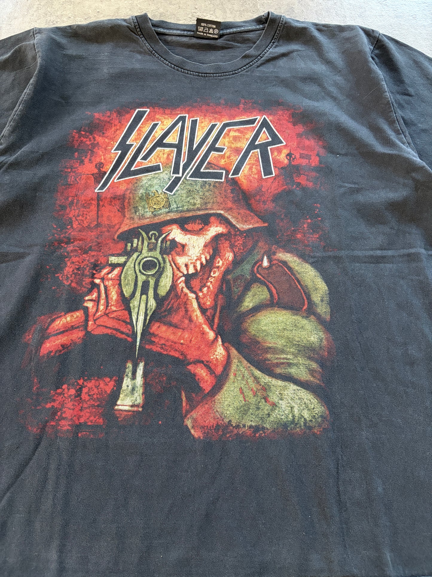 Vintage Black Slayer T-Shirt Band Promo Rare 90s