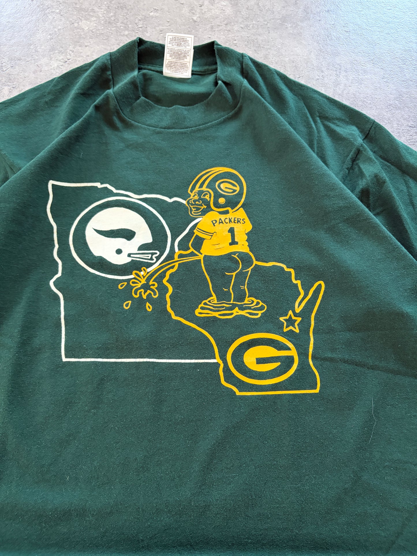 Vintage Green T-Shirt Green Bay Single Stitch USA