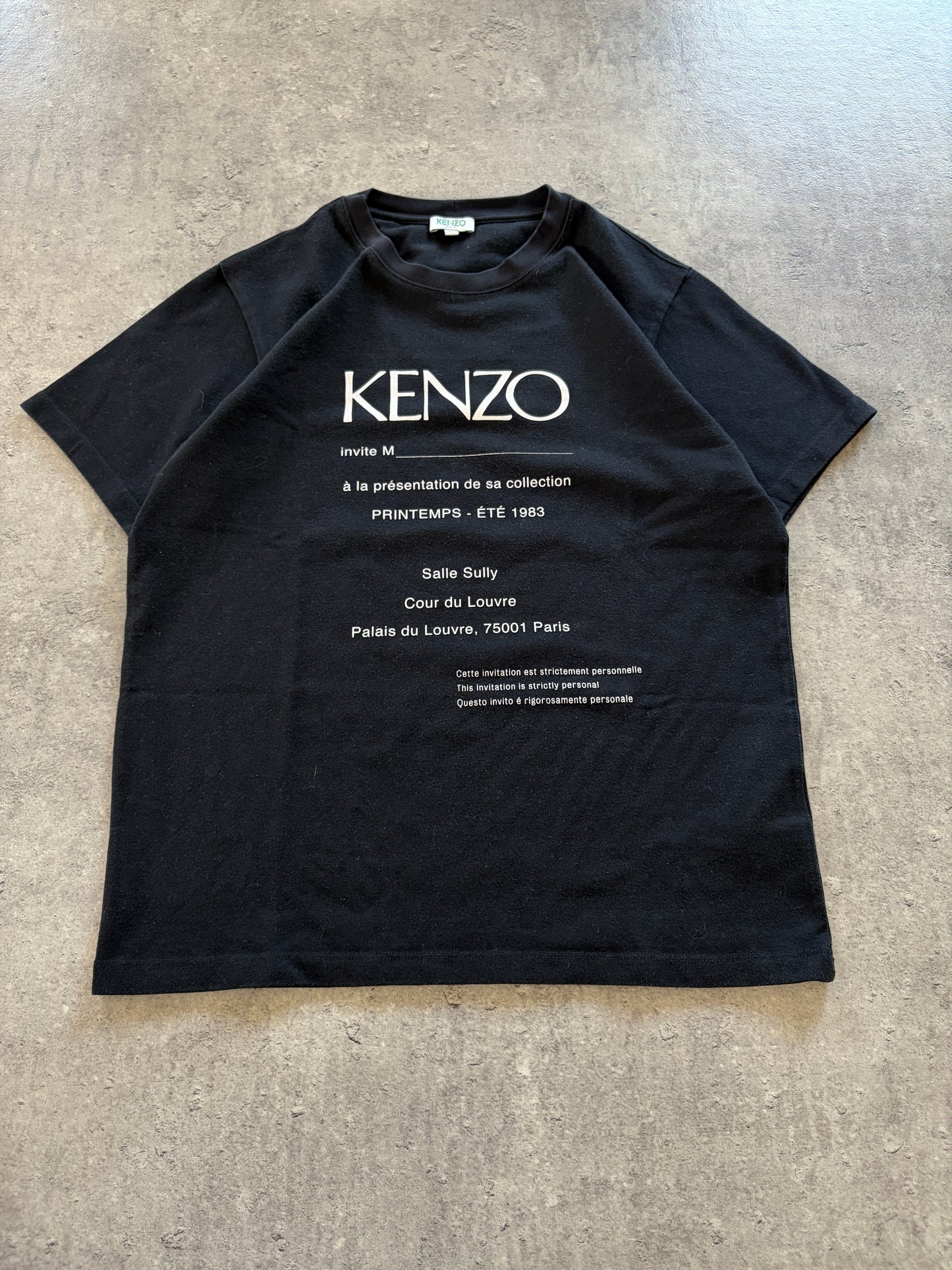 Black Kenzo T-Shirt Luxury Rare 00s