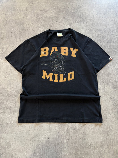 Rare Black T-Shirt Baby Milo &  Spongebob made in japan