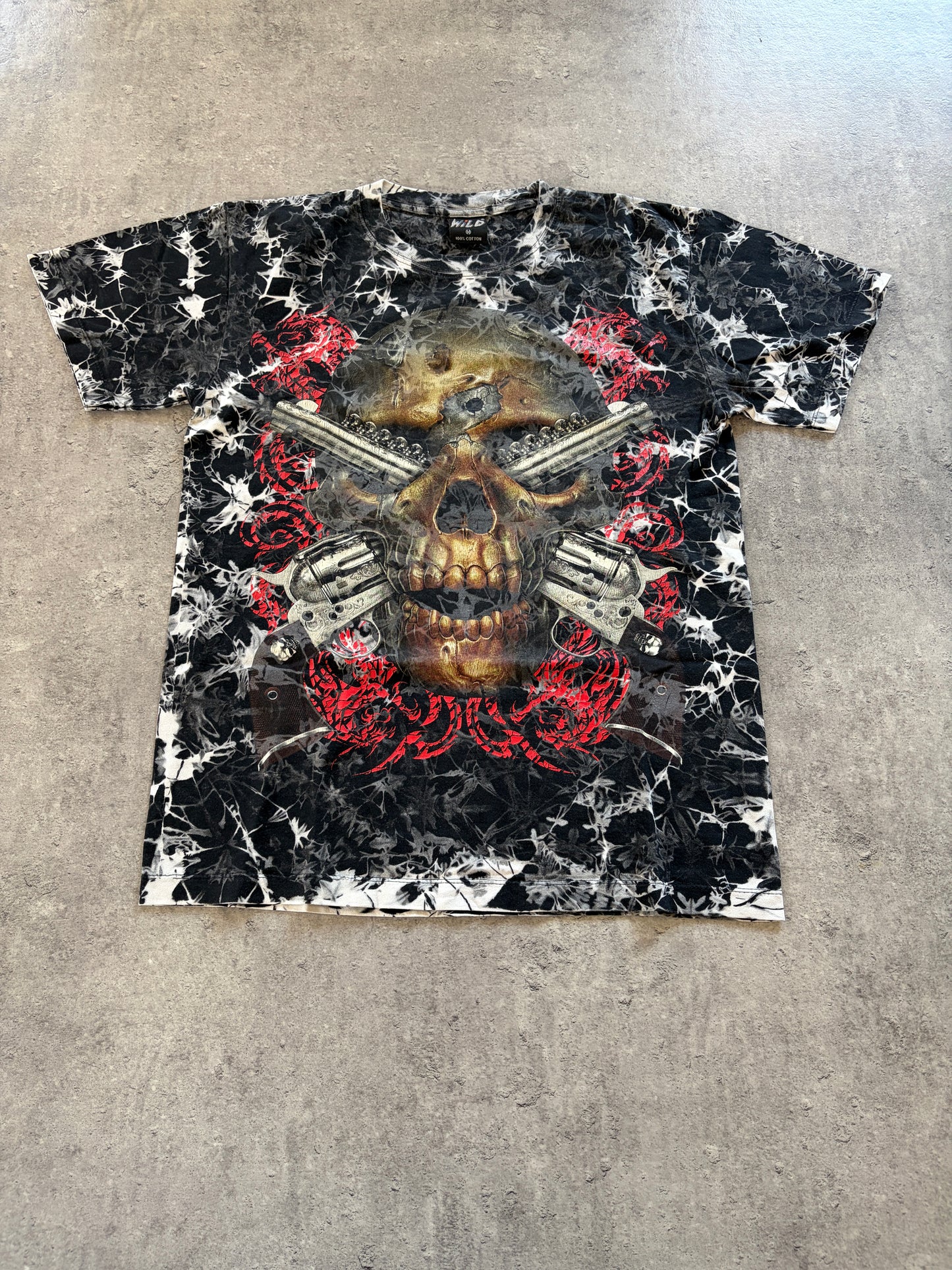 Vintage T-Shirt Aop Skull Baggy Rare
