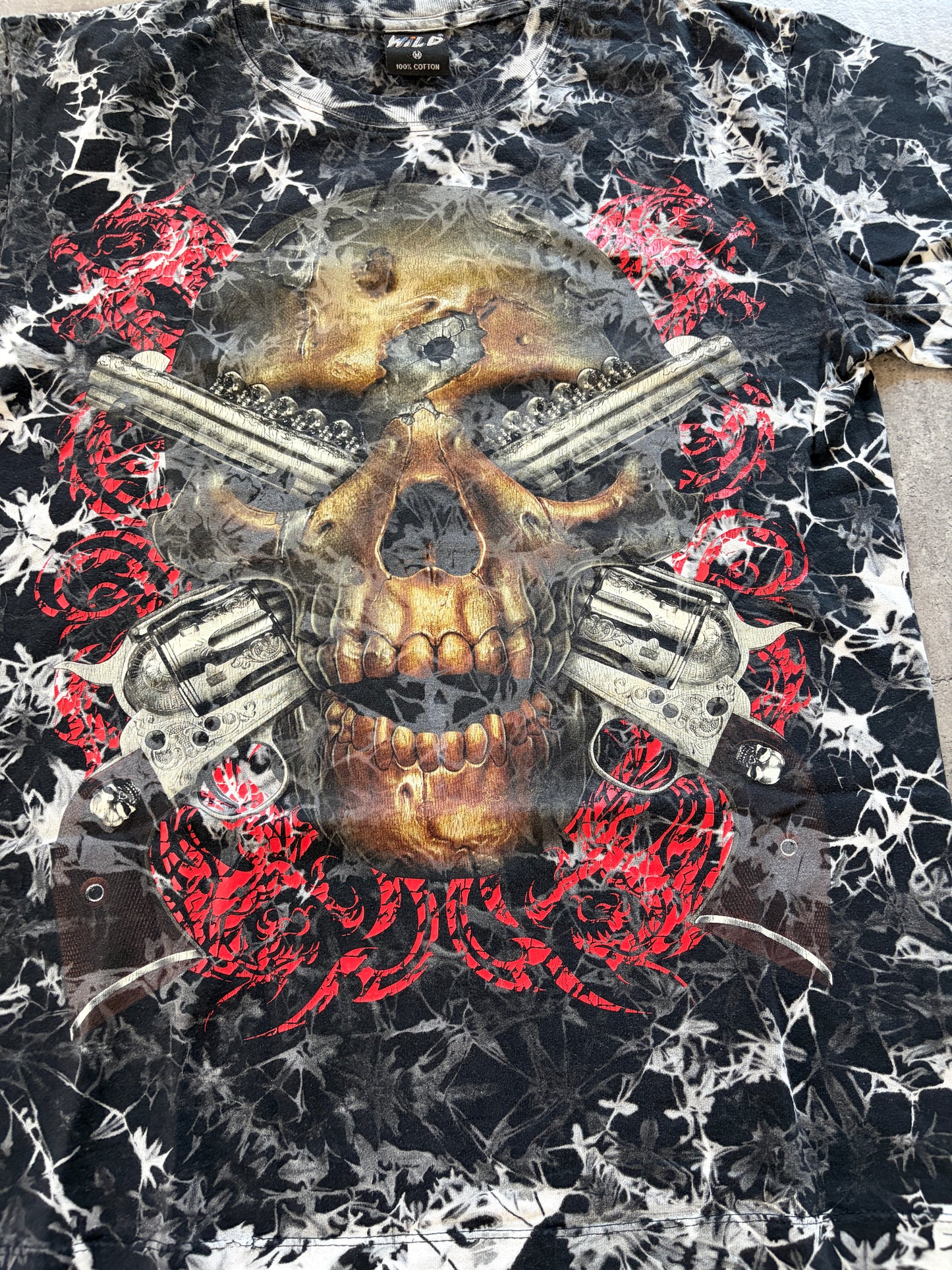 Vintage T-Shirt Aop Skull Baggy Rare