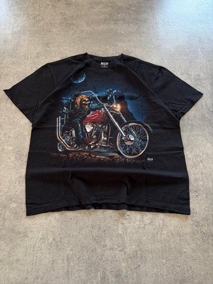 Vintage Black T-Shirt Skull Rare 90s