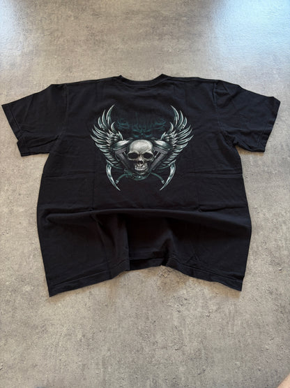 Vintage Black T-Shirt Skull Rare 90s