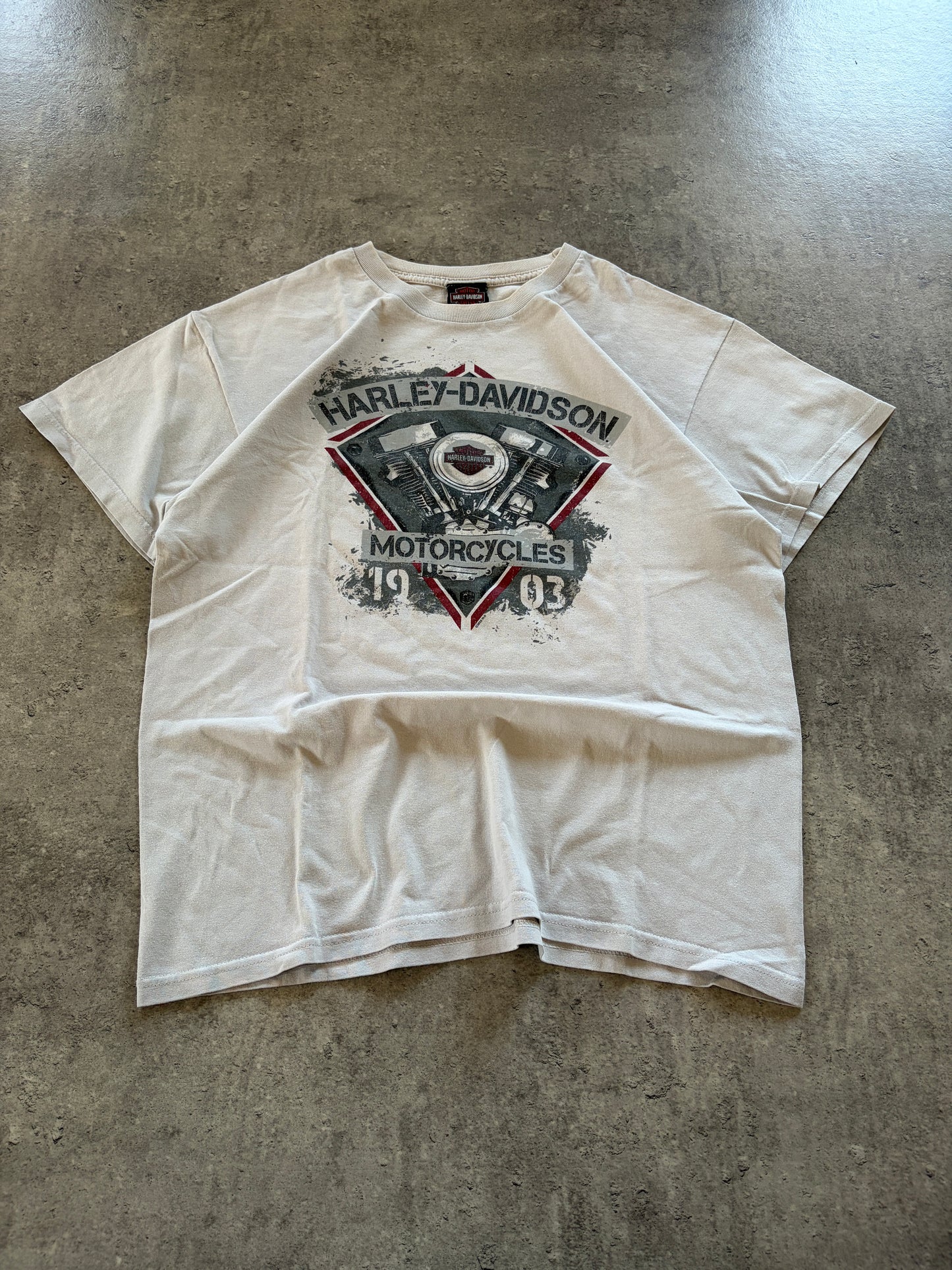 Vintage White Harley Davidson T-Shirt 2015