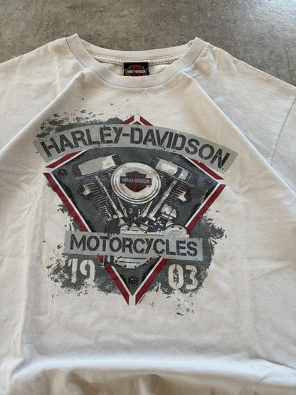 Vintage White Harley Davidson T-Shirt 2015