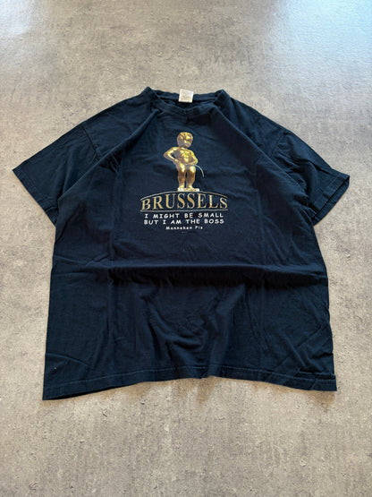 Vintage Navy Blue T-Shirt Brussels 90s