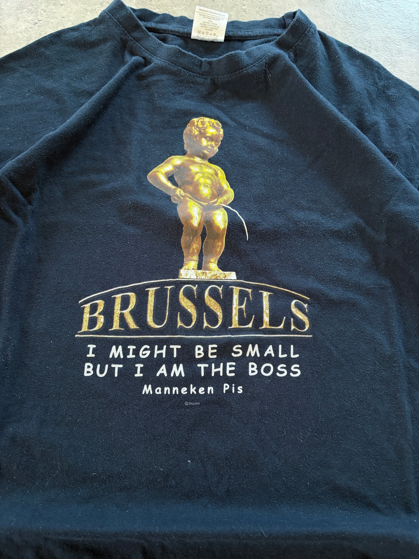 Vintage Navy Blue T-Shirt Brussels 90s