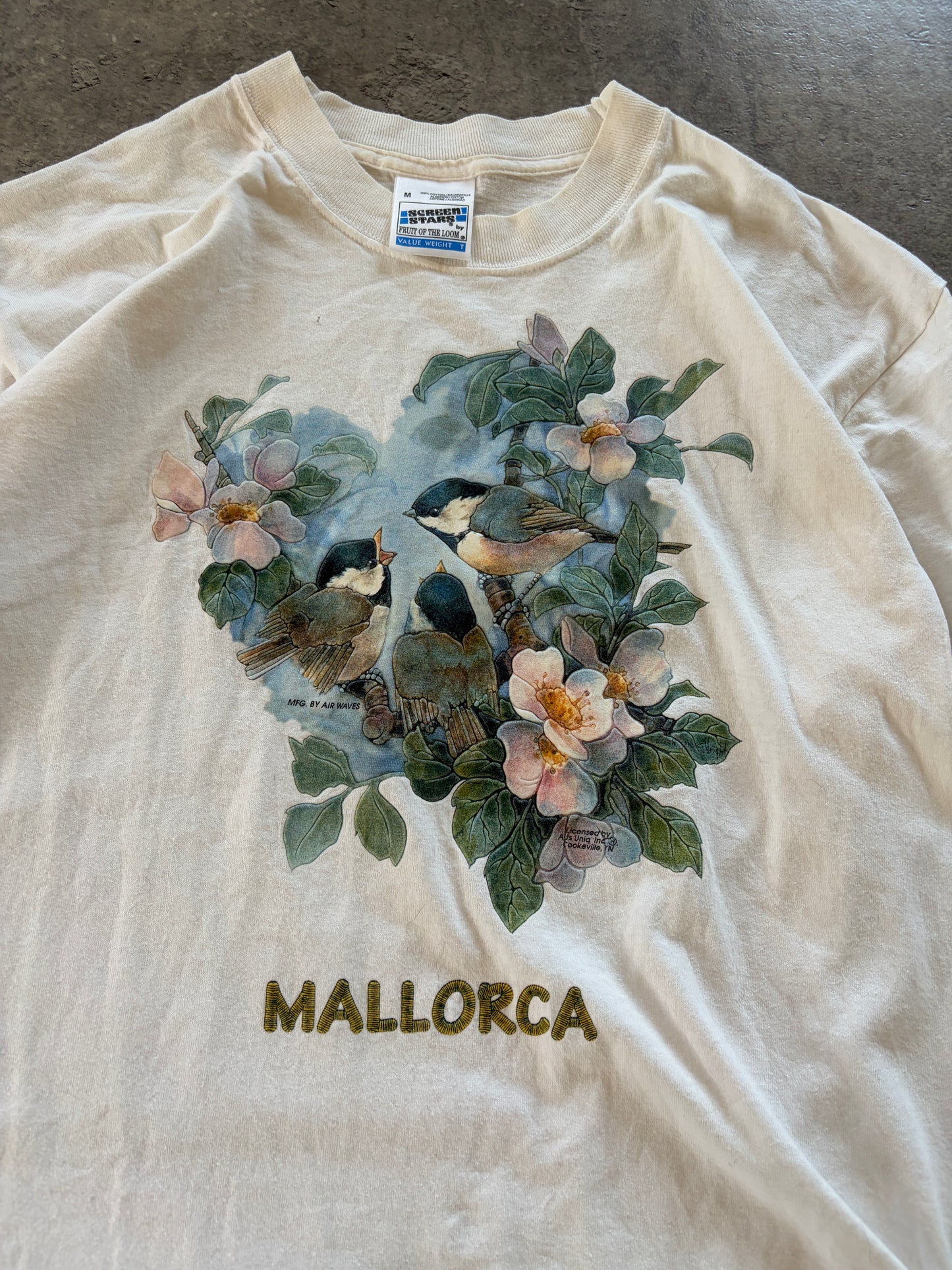 Vintage White T-Shirt Mallorca Single Stitch rare