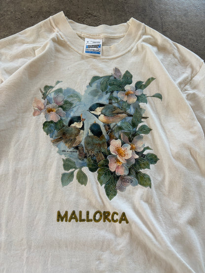 Vintage White T-Shirt Mallorca Single Stitch rare