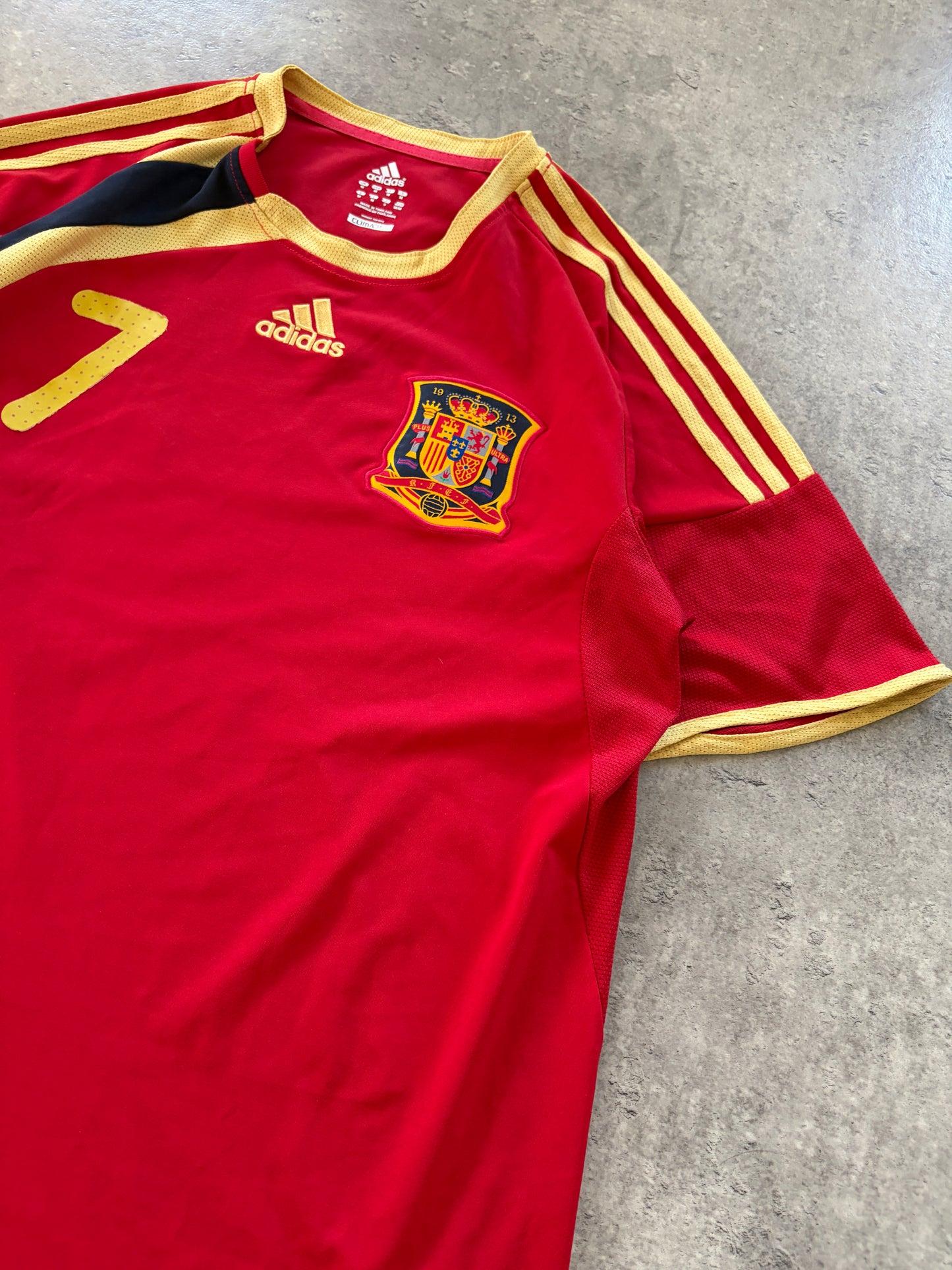 Vintage Adidas Red Spain David Villa Jersey Rare