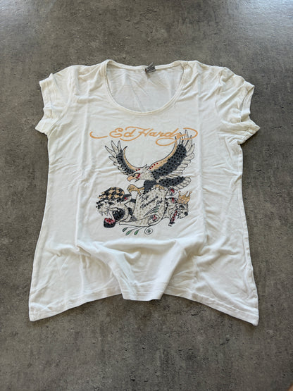 Vintage White Ed Hardy Top Rare