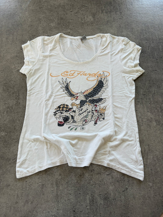 Vintage White Ed Hardy Top Rare