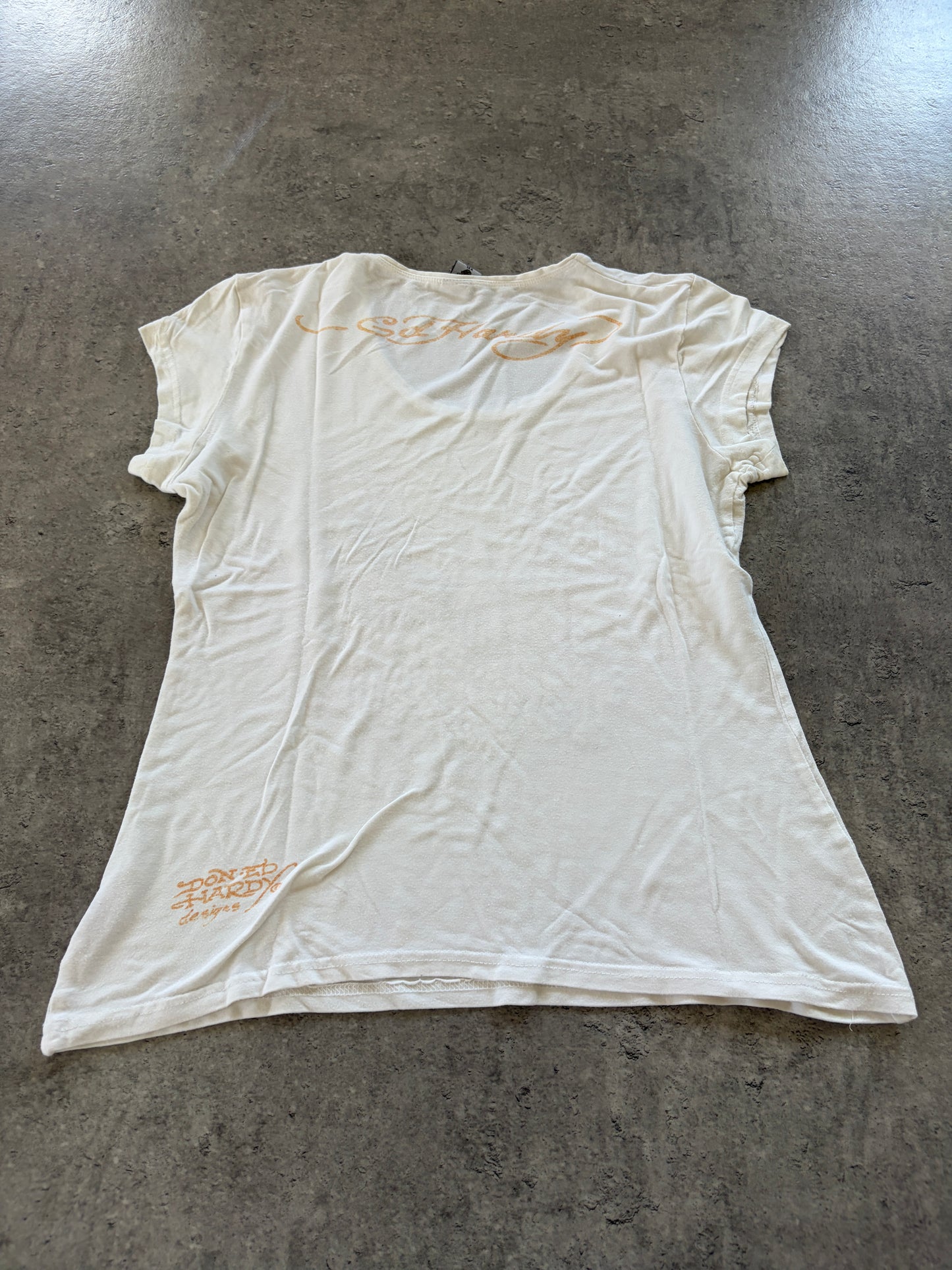 Vintage White Ed Hardy Top Rare