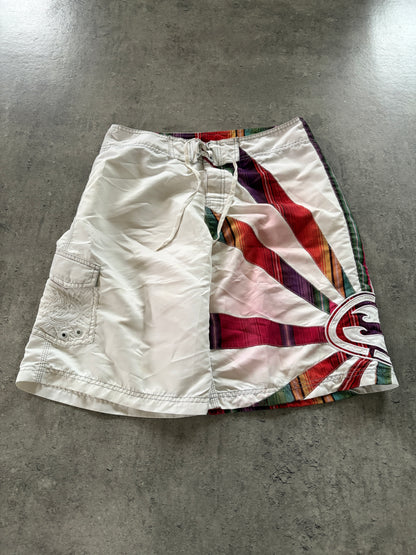 Vintage 90s Billabong Shorts Andy Irons Rising Sun